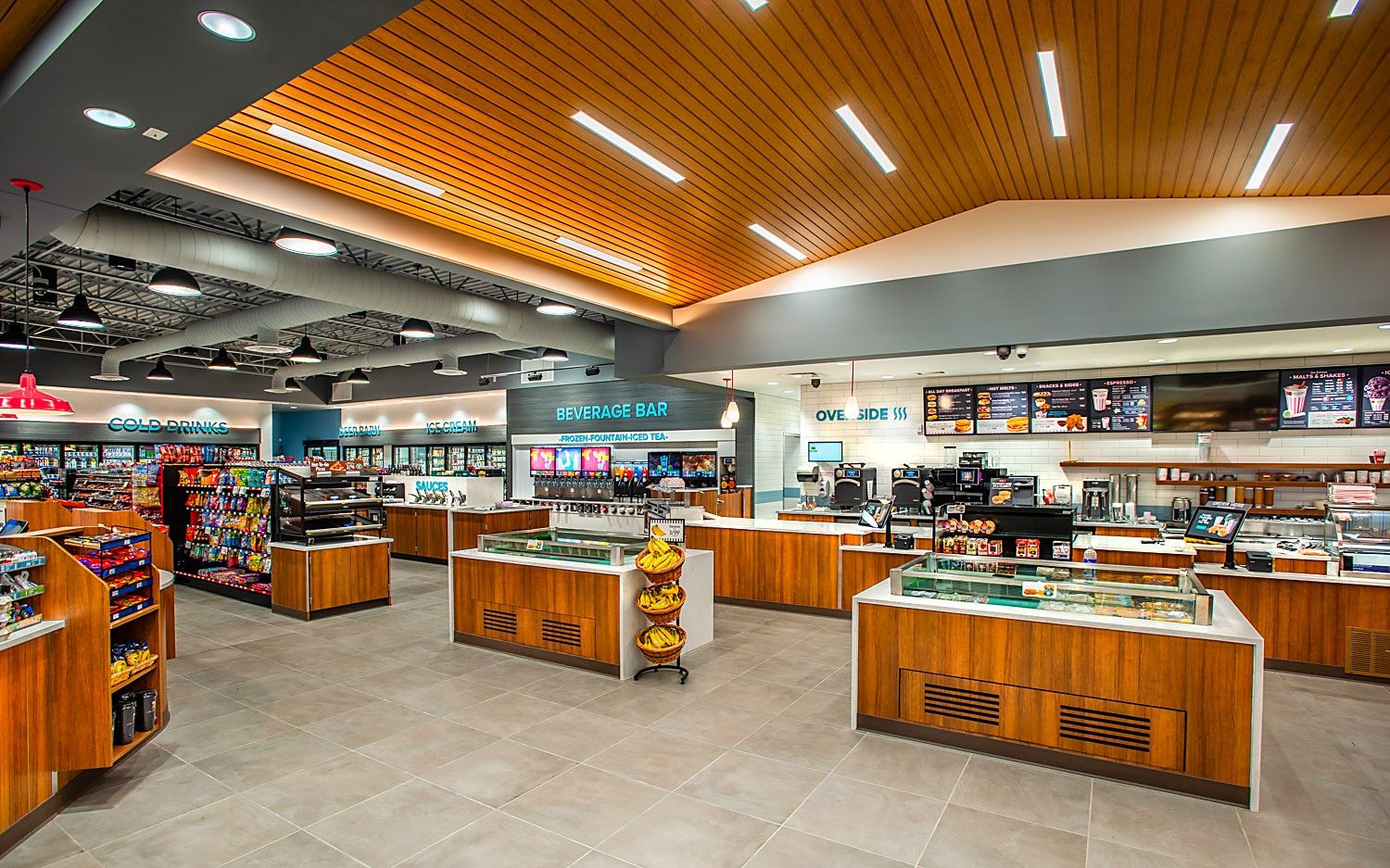 A modern foodvenience retail interior